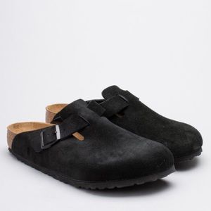 Boston Birkenstock black suede EU 39 US 8